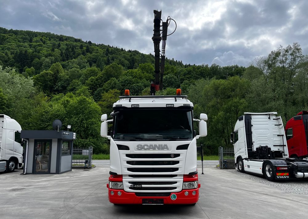 Scania G450 // 6x2// Skrzynia 6.40x2.49 // HDS Palfinger // Oś skrętna podnoszona // - Camión caja abierta, Camión grúa: foto 3 Scania G450 // 6x2// Skrzynia 6.40x2.49 // HDS Palfinger // Oś skrętna podnoszona // - Camión caja abierta, Camión grúa: foto 3