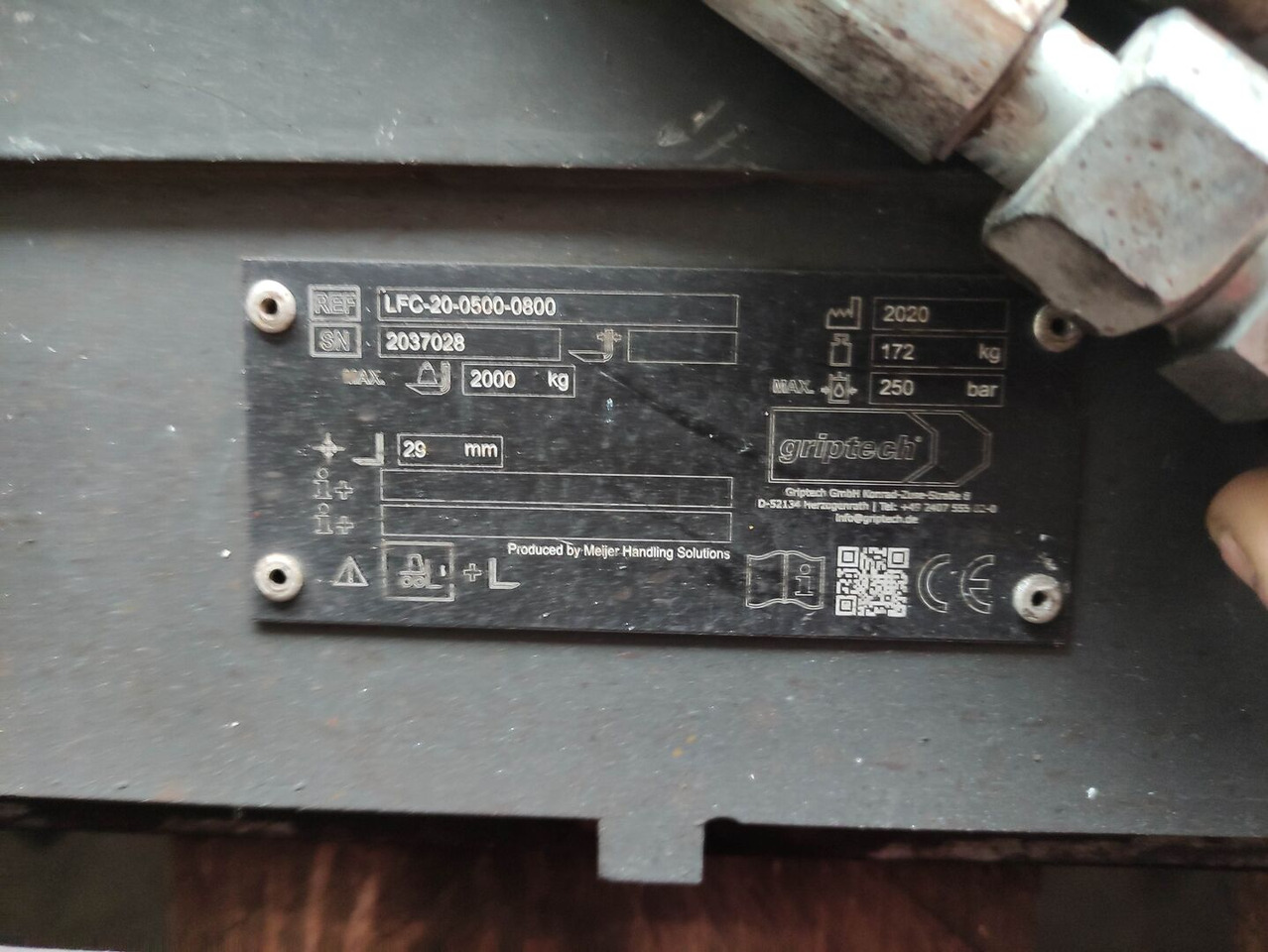 Griptech LFC20-0500-0800 - Implemento para Equipo de manutención: foto 5 Griptech LFC20-0500-0800 - Implemento para Equipo de manutención: foto 5