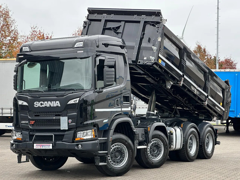 Scania G460 XT Super 8x4 Meiller 3 Side Tipper / Damage / Retarder / Bordmatic - Camión volquete: foto 1 Scania G460 XT Super 8x4 Meiller 3 Side Tipper / Damage / Retarder / Bordmatic - Camión volquete: foto 1