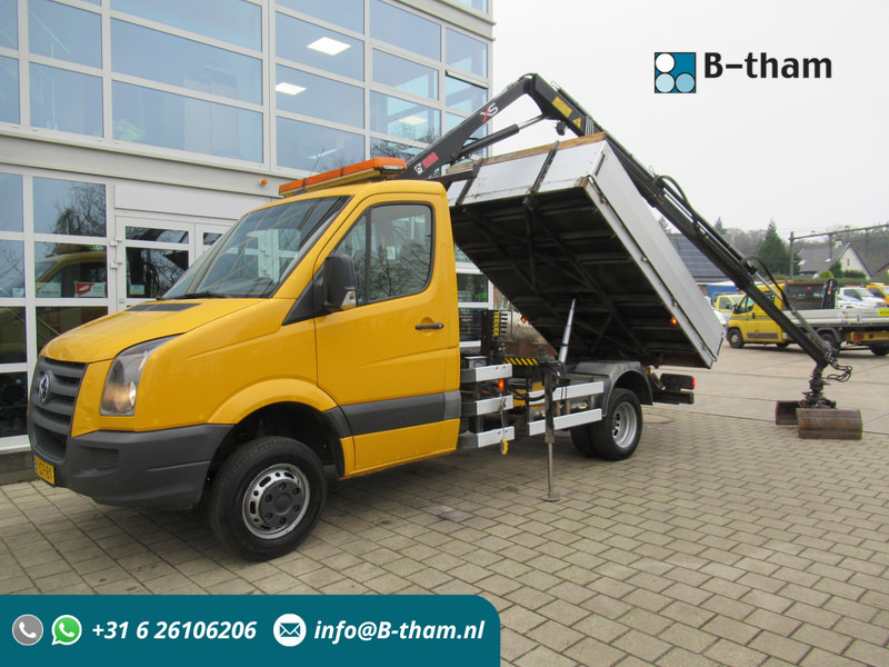 Volkswagen Crafter 50 2.5TDI 80KW HIAB 033 B-2 + Kipper Tipper - Camión volquete, Camión grúa: foto 1 Volkswagen Crafter 50 2.5TDI 80KW HIAB 033 B-2 + Kipper Tipper - Camión volquete, Camión grúa: foto 1