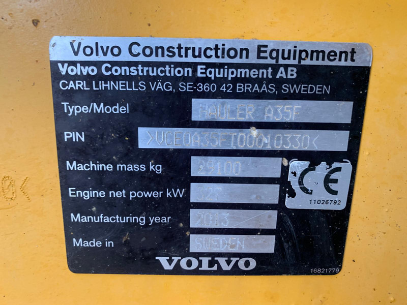 Dúmper Volvo A35F NVT: foto 12