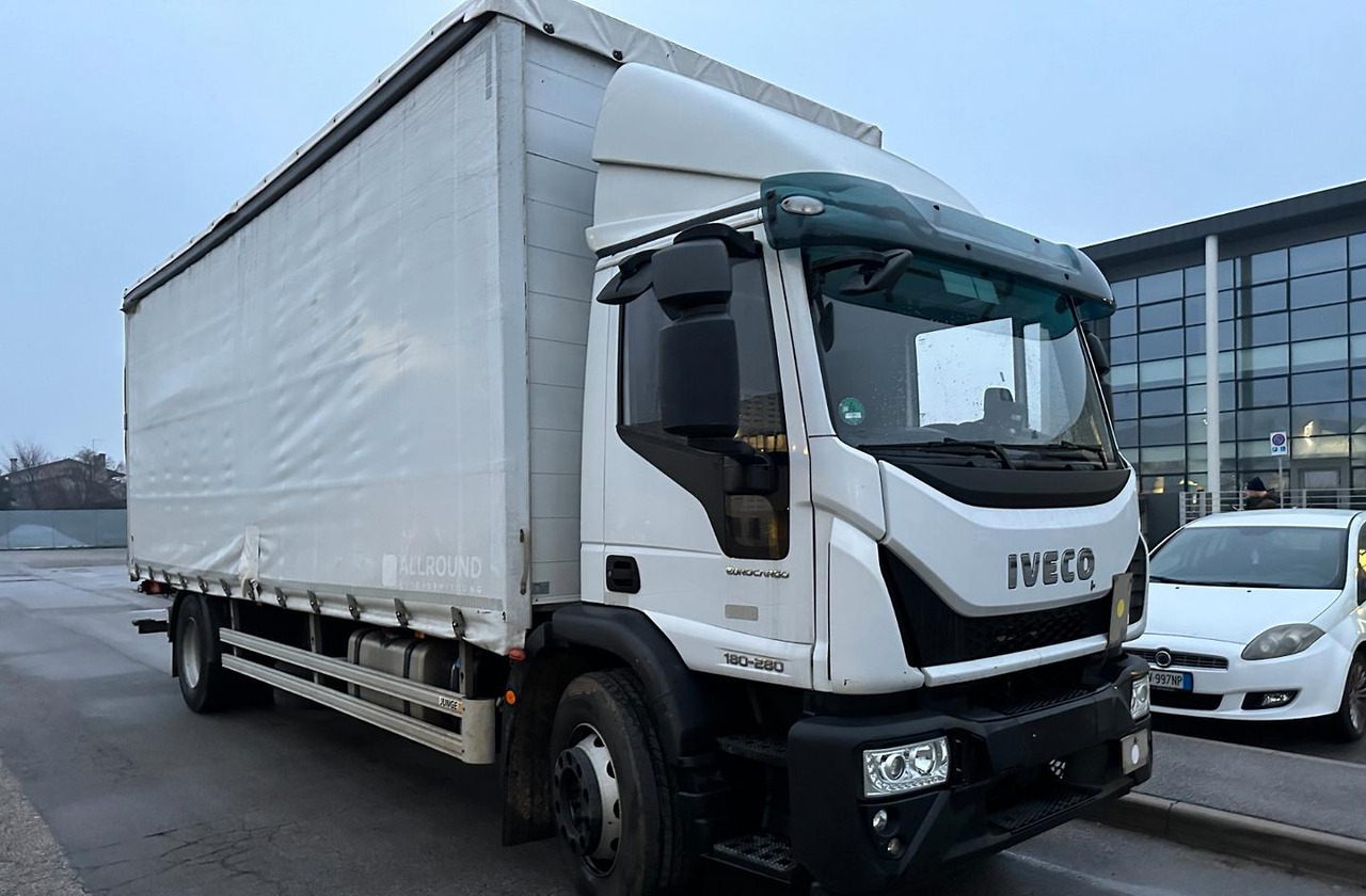 Iveco 180 e 28 e6 centina teli scorrevoli e sponda - Camión lona: foto 1 Iveco 180 e 28 e6 centina teli scorrevoli e sponda - Camión lona: foto 1