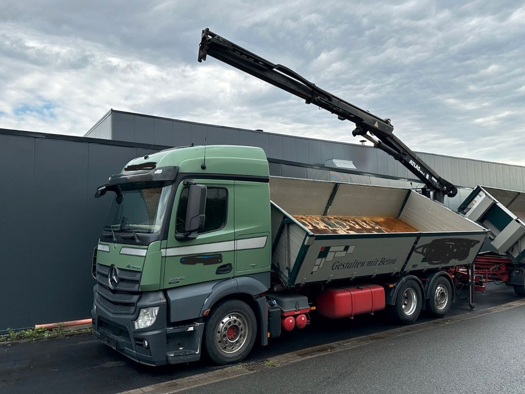 Camión volquete, Camión grúa Mercedes-Benz 2545 6x2 Euro6 2-Seiten-Kipper ATLAS 145 KRAN: foto 6