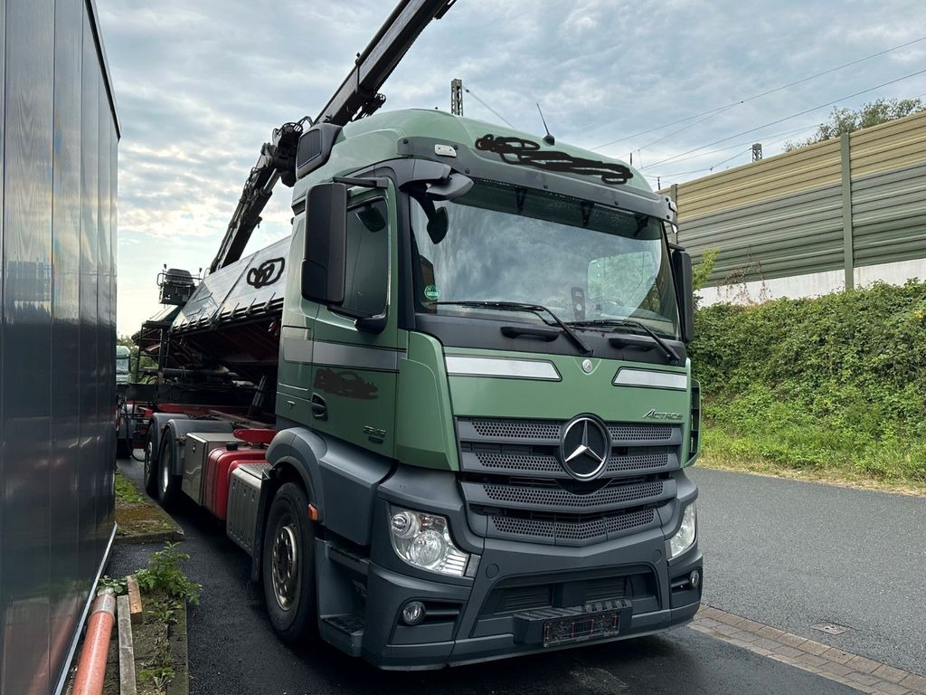 Camión volquete, Camión grúa Mercedes-Benz 2545 6x2 Euro6 2-Seiten-Kipper ATLAS 145 KRAN: foto 9