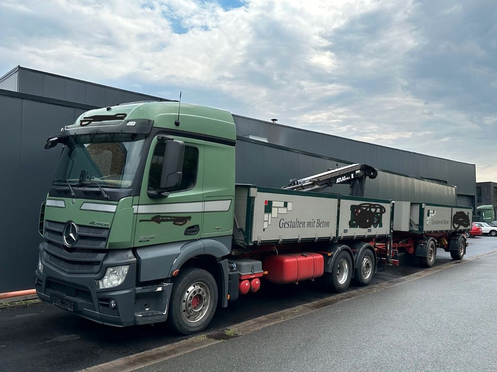 Camión volquete, Camión grúa Mercedes-Benz 2545 6x2 Euro6 2-Seiten-Kipper ATLAS 145 KRAN: foto 10