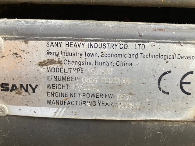 PELLE SUR CHENILLES SANY SY 135 C - Excavadora de cadenas: foto 2 PELLE SUR CHENILLES SANY SY 135 C - Excavadora de cadenas: foto 2