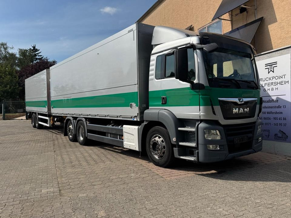 MAN TGS 26.460 2xAHK/2xLBW/Lenk-Lift/kpl.Zug - Camión caja cerrada: foto 1 MAN TGS 26.460 2xAHK/2xLBW/Lenk-Lift/kpl.Zug - Camión caja cerrada: foto 1