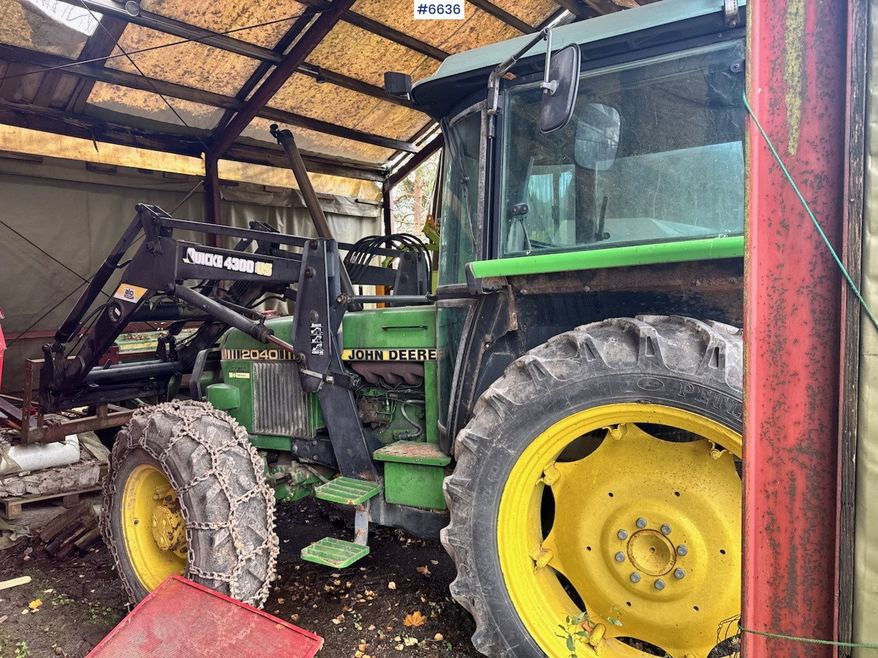 1985 John Deere 2040 4x4 m/ Frontlaster. - Tractor: foto 5 1985 John Deere 2040 4x4 m/ Frontlaster. - Tractor: foto 5