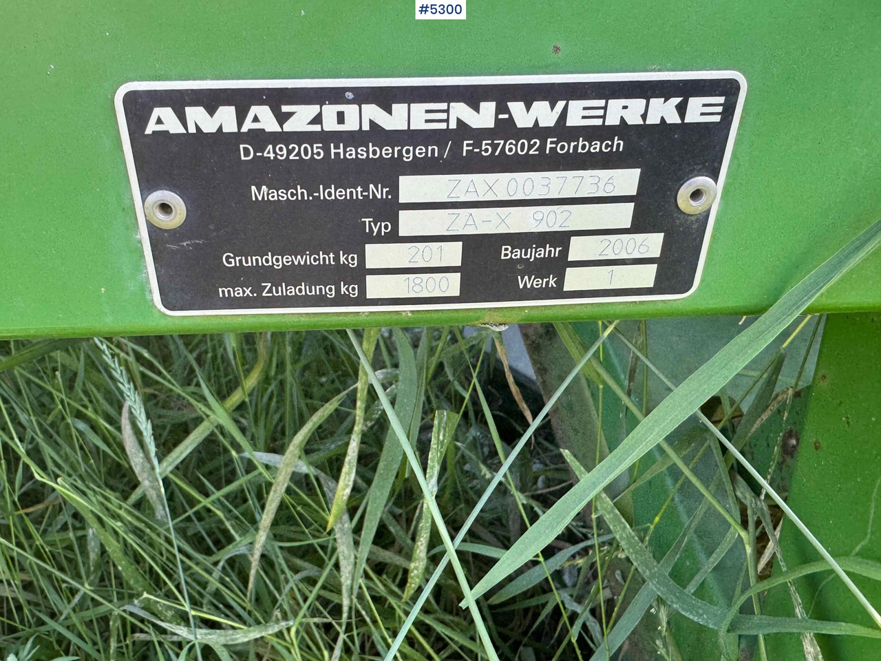 Esparcidor de fertilizantes 2006 Amazone ZA-X Perfect S 350 fertilizer spreader: foto 6 Esparcidor de fertilizantes 2006 Amazone ZA-X Perfect S 350 fertilizer spreader: foto 6