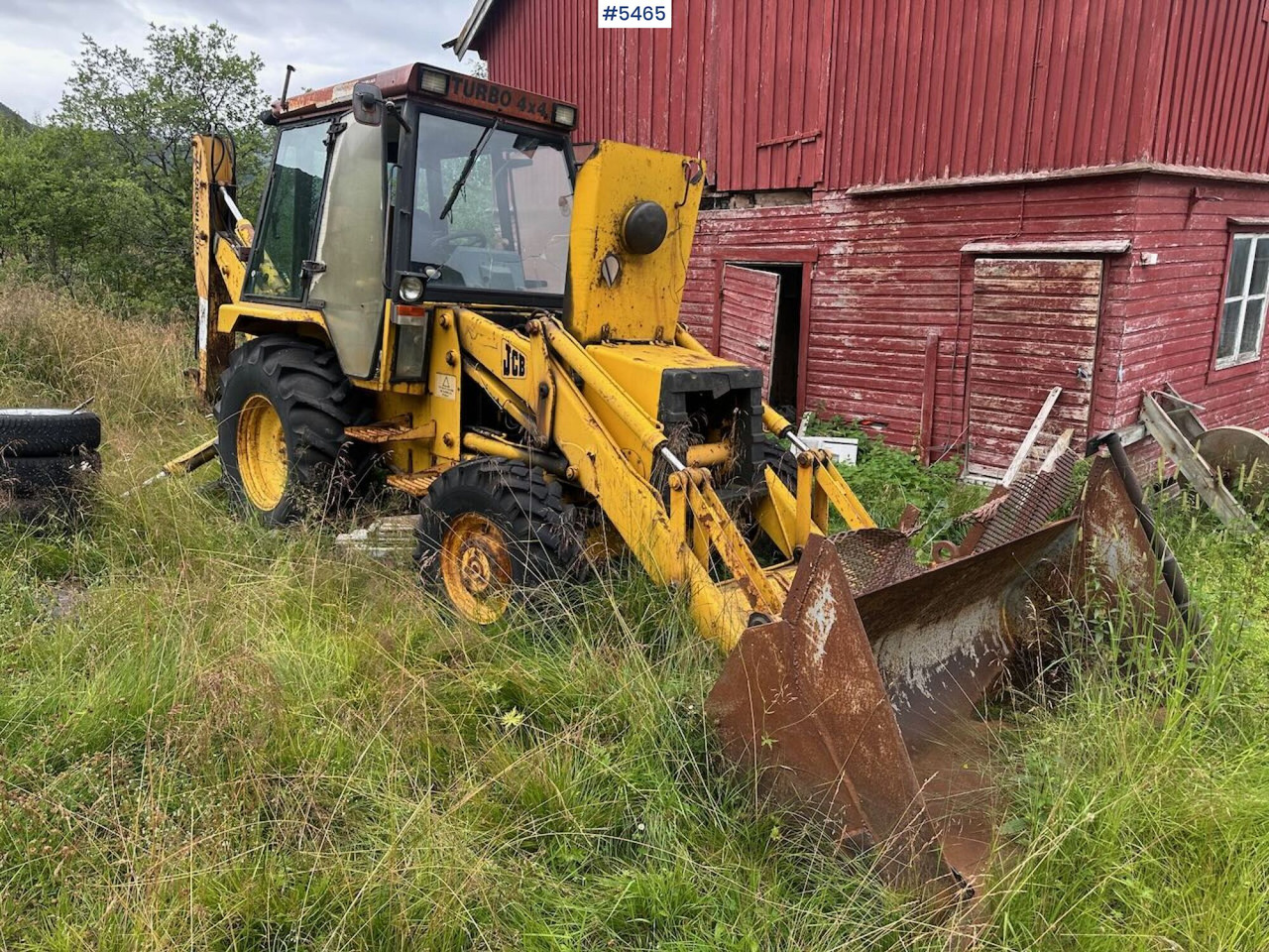JCB Turbo 4x4 backhoe loader w/ pallet forks. Partial REP object. - Tractor: foto 2 JCB Turbo 4x4 backhoe loader w/ pallet forks. Partial REP object. - Tractor: foto 2