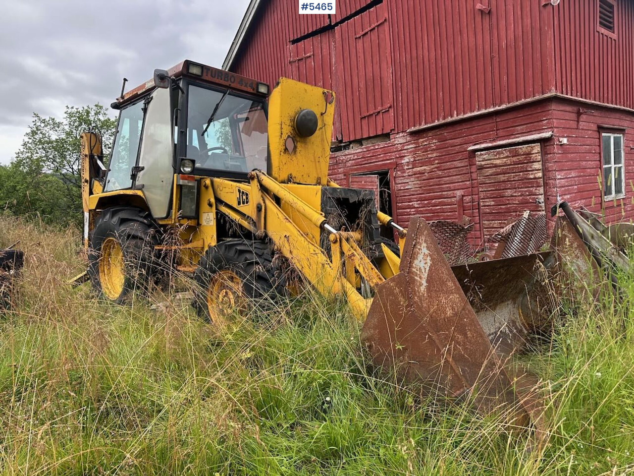 JCB Turbo 4x4 backhoe loader w/ pallet forks. Partial REP object. - Tractor: foto 1 JCB Turbo 4x4 backhoe loader w/ pallet forks. Partial REP object. - Tractor: foto 1