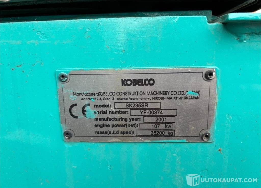 Kobelco SK235SR, 2001, 10 135 h Kaivinkone, Lempäälä - Excavadora de cadenas: foto 5 Kobelco SK235SR, 2001, 10 135 h Kaivinkone, Lempäälä - Excavadora de cadenas: foto 5