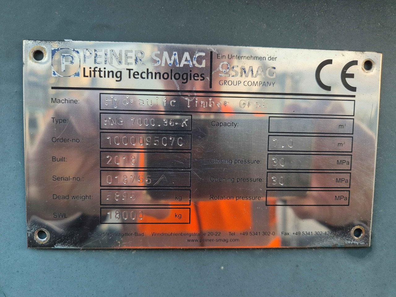 Peiner SMAG HHG.34-K - Pinza de manipulación para Equipo portuario: foto 2 Peiner SMAG HHG.34-K - Pinza de manipulación para Equipo portuario: foto 2