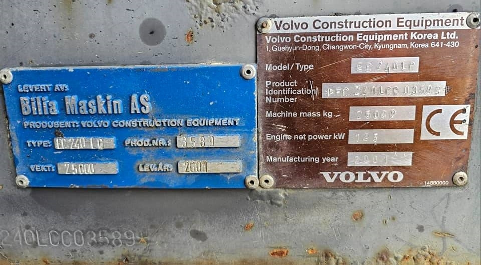 Excavadora de cadenas Volvo EC 240 LC: foto 33