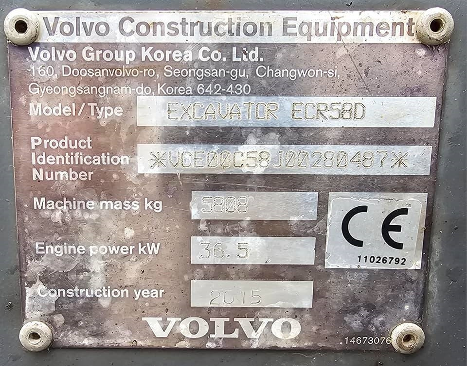 Miniexcavadora Volvo ECR 58 D: foto 29