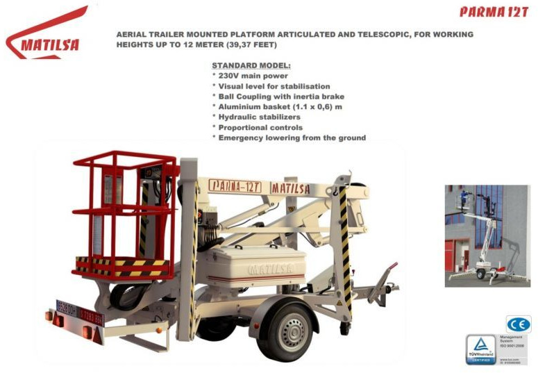 Plataforma elevadora remolcable nuevo Matilsa Parma 12 T fabrycznie nowy podnośnik koszowy na przyczepie: foto 17 Plataforma elevadora remolcable nuevo Matilsa Parma 12 T fabrycznie nowy podnośnik koszowy na przyczepie: foto 17