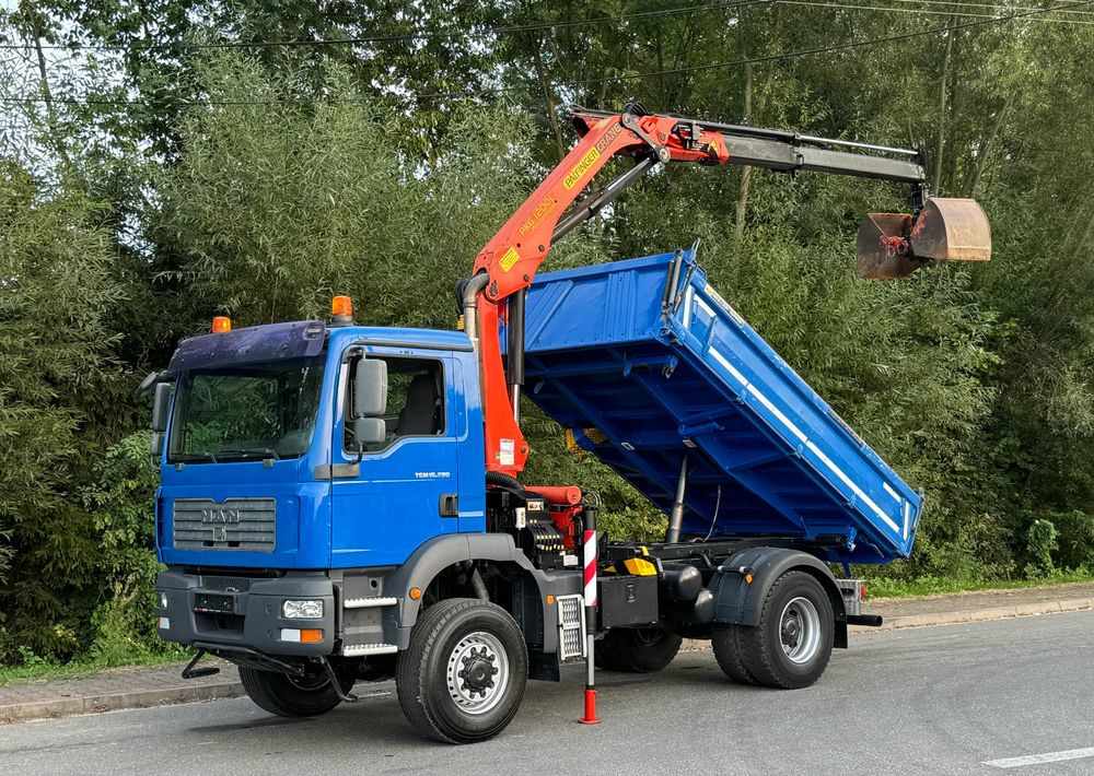 MAN * MAN 18 280 * Kiper Wywrotka * 4x4 * HDS Palfinger 120 STAN BARDZO DOBRY * Sprowadzony - Camión volquete: foto 1 MAN * MAN 18 280 * Kiper Wywrotka * 4x4 * HDS Palfinger 120 STAN BARDZO DOBRY * Sprowadzony - Camión volquete: foto 1