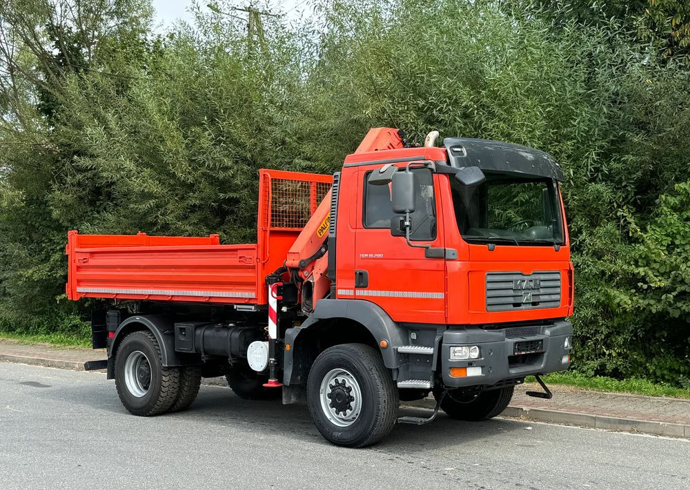 MAN * TGM 18-280 MAN 4x4 HDS Palfinger PK10500 * Kiper Wywrotka * Bardzo Dobry Stan - Camión volquete: foto 2 MAN * TGM 18-280 MAN 4x4 HDS Palfinger PK10500 * Kiper Wywrotka * Bardzo Dobry Stan - Camión volquete: foto 2
