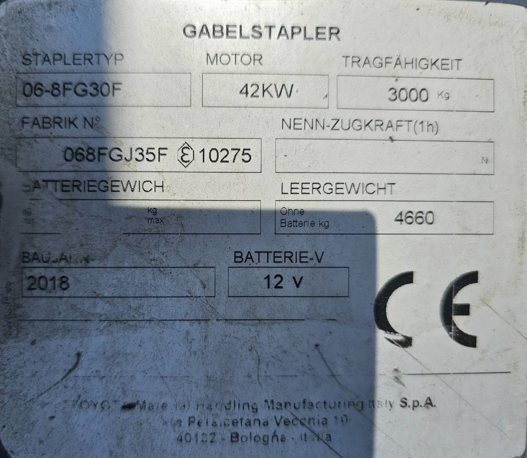 Carretilla elevadora de gas Toyota 8 FG 30 F: foto 8