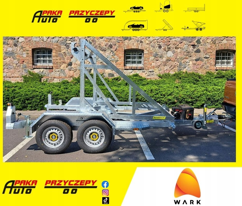 PRZYCZEPA KABLOWA Z WCIĄGARKĄ ELEKTRYCZNĄ 4530 KG, DMC 3500 KG / CABLE TRAILER WITH ELECTRIC WINCH 4530 KG, DMC 3500 KG - Remolque portabobinas: foto 1 PRZYCZEPA KABLOWA Z WCIĄGARKĄ ELEKTRYCZNĄ 4530 KG, DMC 3500 KG / CABLE TRAILER WITH ELECTRIC WINCH 4530 KG, DMC 3500 KG - Remolque portabobinas: foto 1