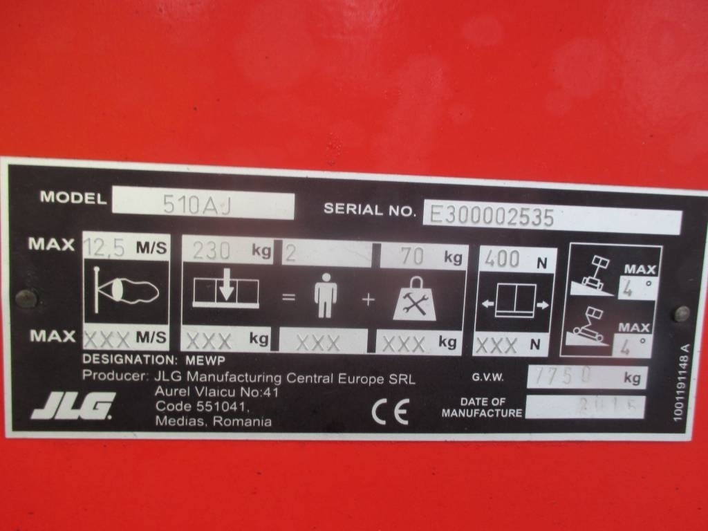 Plataforma articulada JLG 510 AJ: foto 15