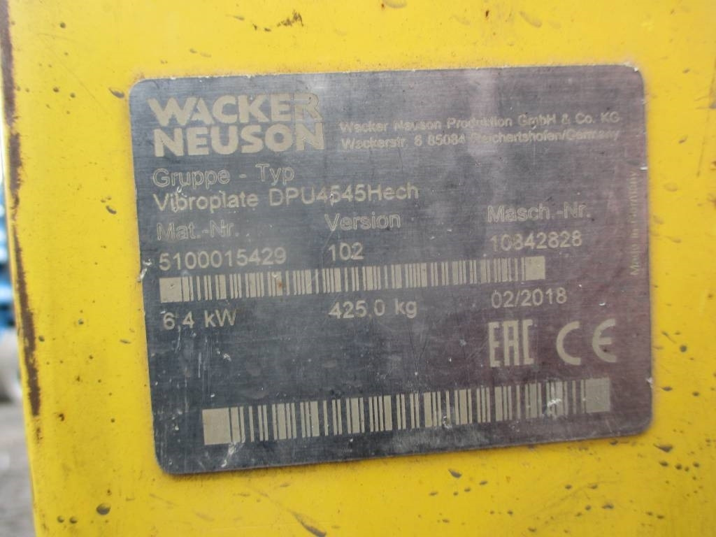 Plancha reversible Wacker Neuson DPU 4545 HE: foto 6