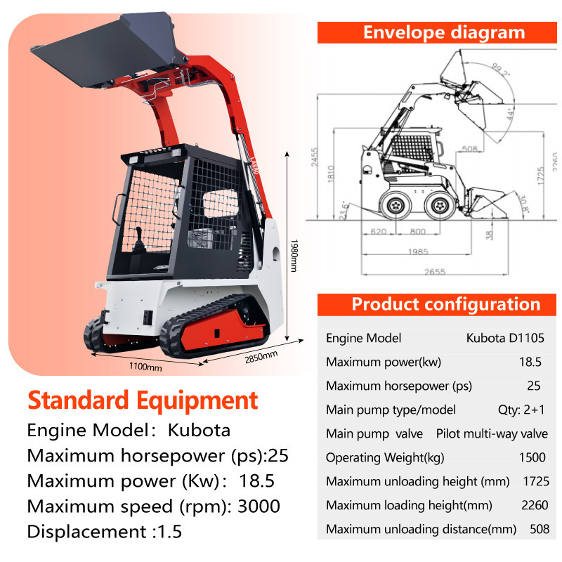 LEZUM LA670 Mini Small Skid Steer Loader Compact Track Diesel Mini Skid Steer Loader For Sale With Small Mini Skid Steer Attachments 4 In 1 Bucket - Minicargadora: foto 4 LEZUM LA670 Mini Small Skid Steer Loader Compact Track Diesel Mini Skid Steer Loader For Sale With Small Mini Skid Steer Attachments 4 In 1 Bucket - Minicargadora: foto 4
