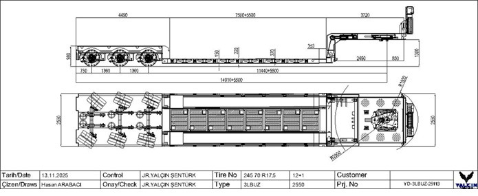 YALCIN EXTRA SURBAISSEE 3 ESSIEUX - Semirremolque góndola rebajadas: foto 4 YALCIN EXTRA SURBAISSEE 3 ESSIEUX - Semirremolque góndola rebajadas: foto 4