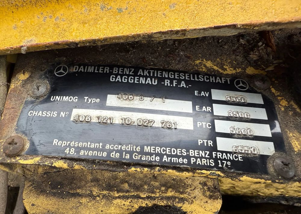 Leasing de  Mercedes-Benz UNIMOG 406B Mercedes-Benz UNIMOG 406B: foto 7