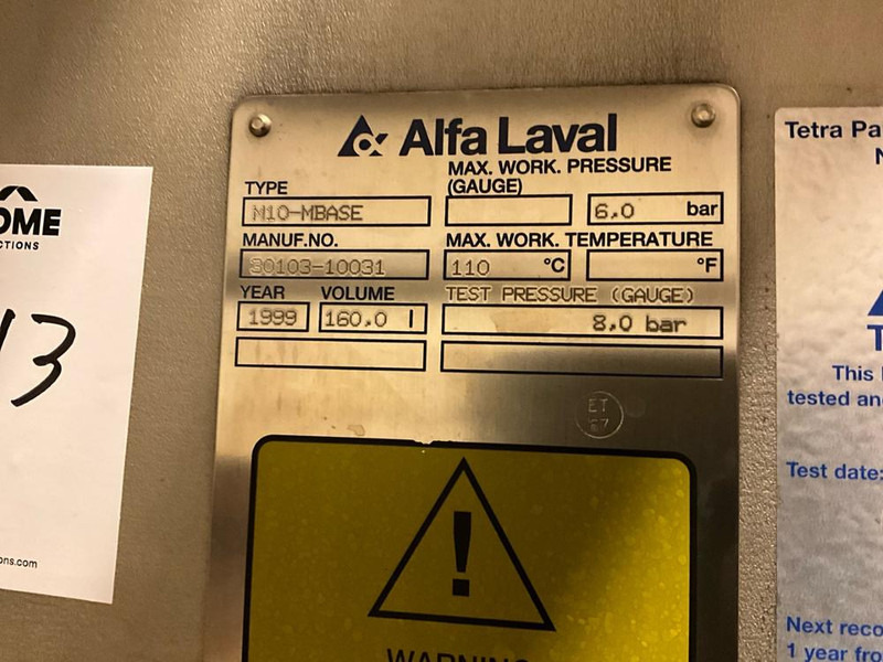 Alfa Romeo Laval M10-MBASE - Maquinaria de alimentación: foto 5 Alfa Romeo Laval M10-MBASE - Maquinaria de alimentación: foto 5