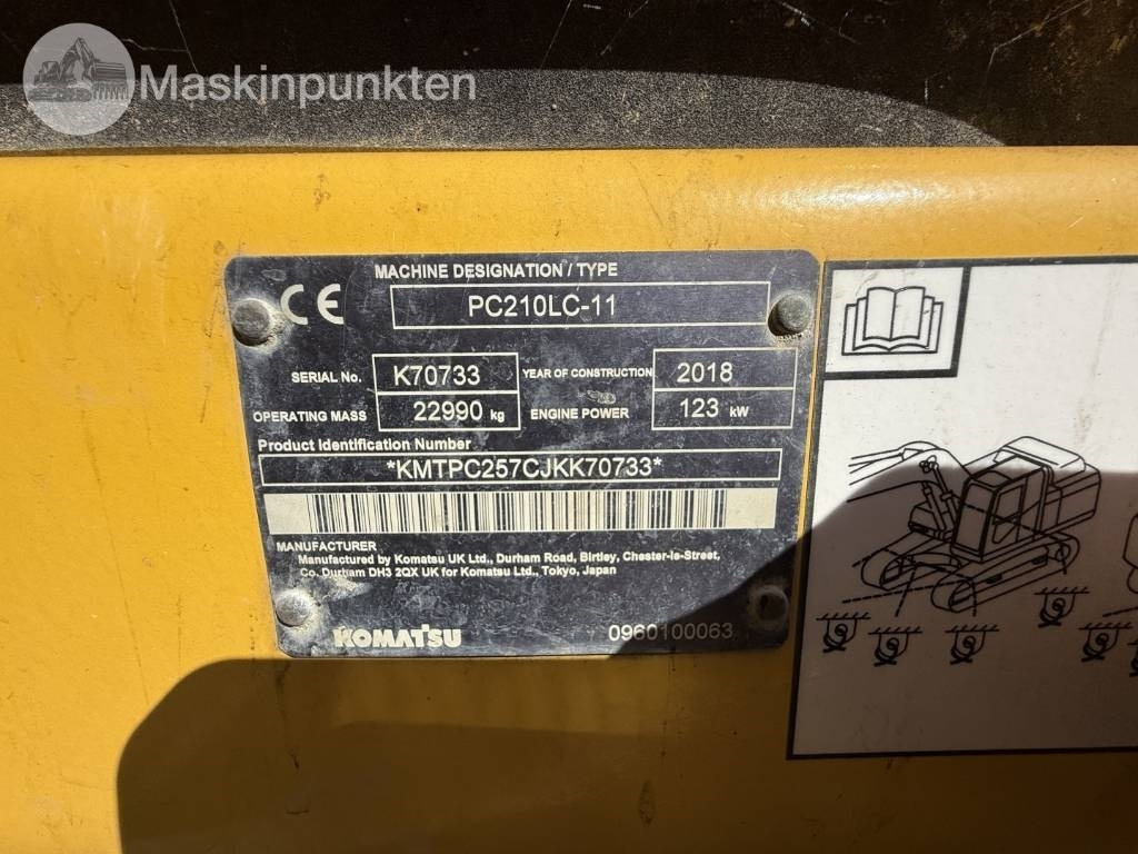Excavadora de cadenas Komatsu PC 210 LC-11: foto 7 Excavadora de cadenas Komatsu PC 210 LC-11: foto 7