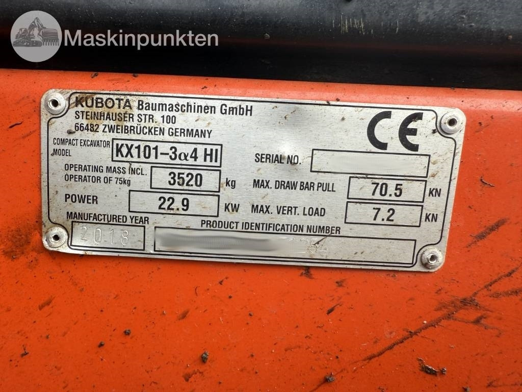 Miniexcavadora Kubota KX 101-3: foto 29