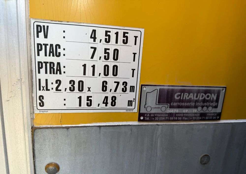 Camión caja cerrada Renault D 7.5 KONTENER: foto 11