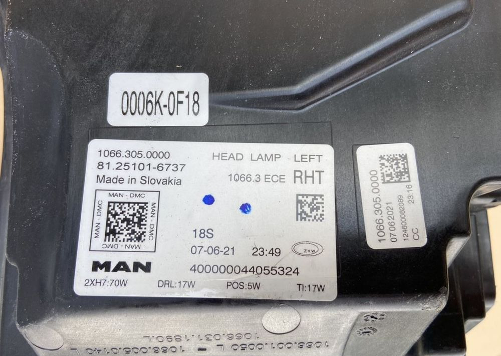 Lampa MAN TG3 TGX TGS nowy model reflektor LH - Luz/ Iluminación para Camión: foto 3 Lampa MAN TG3 TGX TGS nowy model reflektor LH - Luz/ Iluminación para Camión: foto 3