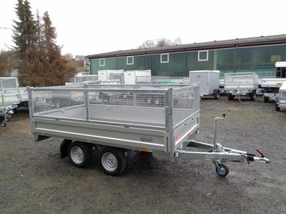 Böckmann PKW-Anhänger,2,0 to.Hochlader, Gitteraufsatz, 100 km/h - Remolque plataforma/ Caja abierta: foto 1 Böckmann PKW-Anhänger,2,0 to.Hochlader, Gitteraufsatz, 100 km/h - Remolque plataforma/ Caja abierta: foto 1