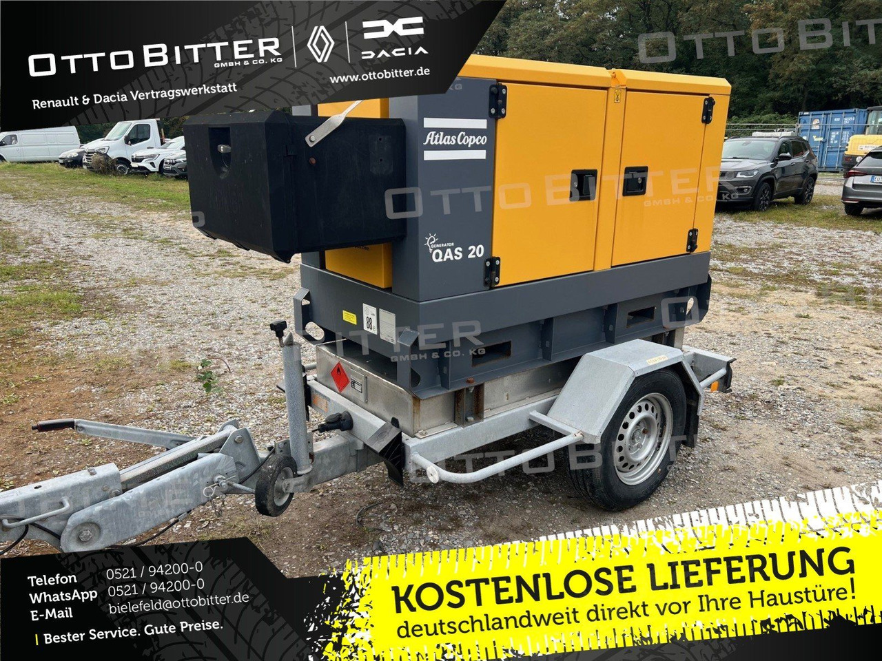 IBERICA Atlas Copco Stromerzeuger QAS20 (20kVA/1 - Remolque de coche: foto 1 IBERICA Atlas Copco Stromerzeuger QAS20 (20kVA/1 - Remolque de coche: foto 1