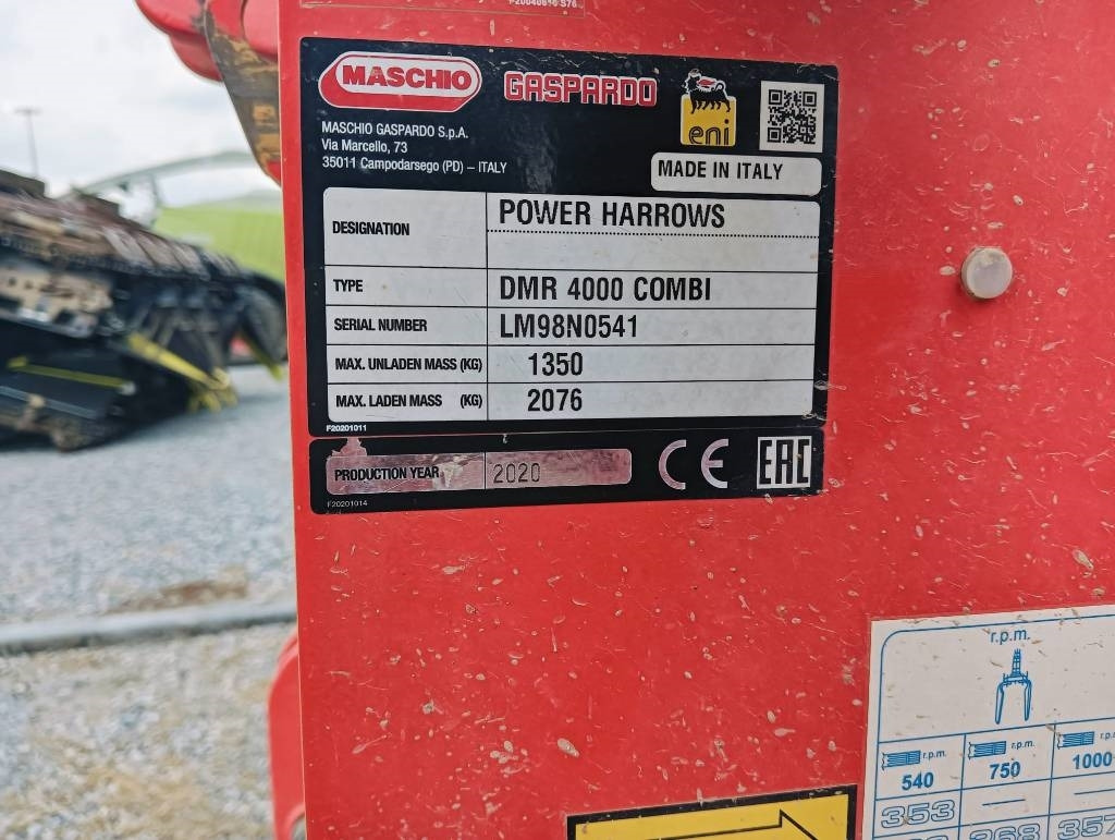 Maschio DMR 4000  - Grada rotativa: foto 3 Maschio DMR 4000  - Grada rotativa: foto 3