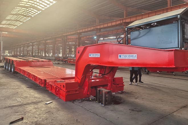 TITAN 4 Axle Extendable Lowboy Trailer for Sale in Nigeria - Semirremolque góndola rebajadas: foto 1 TITAN 4 Axle Extendable Lowboy Trailer for Sale in Nigeria - Semirremolque góndola rebajadas: foto 1