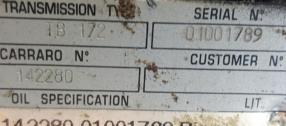 Corraro skrzynia biegów TB172 - Caja de cambios y piezas para Maquinaria de construcción: foto 5 Corraro skrzynia biegów TB172 - Caja de cambios y piezas para Maquinaria de construcción: foto 5