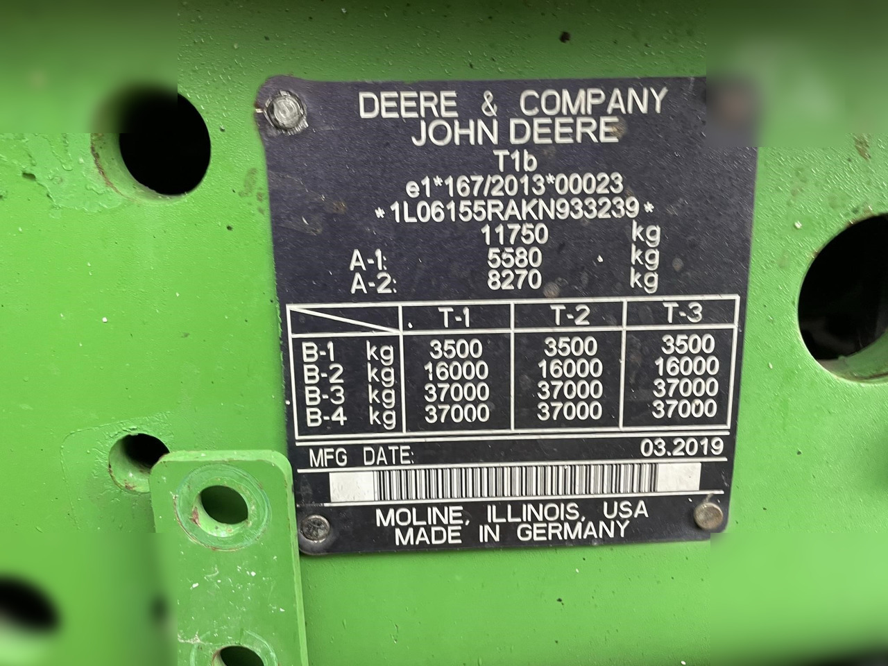 Tractor 2019 JOHN DEERE 6155R: foto 17