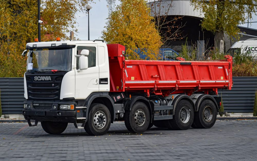 Scania G410 / 8x4 / EURO 6 / WYWROTKA / MELLER KIPPER / HYDROBURTA / AUTOMAT / 2016 / SERWISOWANY / SPROWADZONY - Camión volquete: foto 1 Scania G410 / 8x4 / EURO 6 / WYWROTKA / MELLER KIPPER / HYDROBURTA / AUTOMAT / 2016 / SERWISOWANY / SPROWADZONY - Camión volquete: foto 1