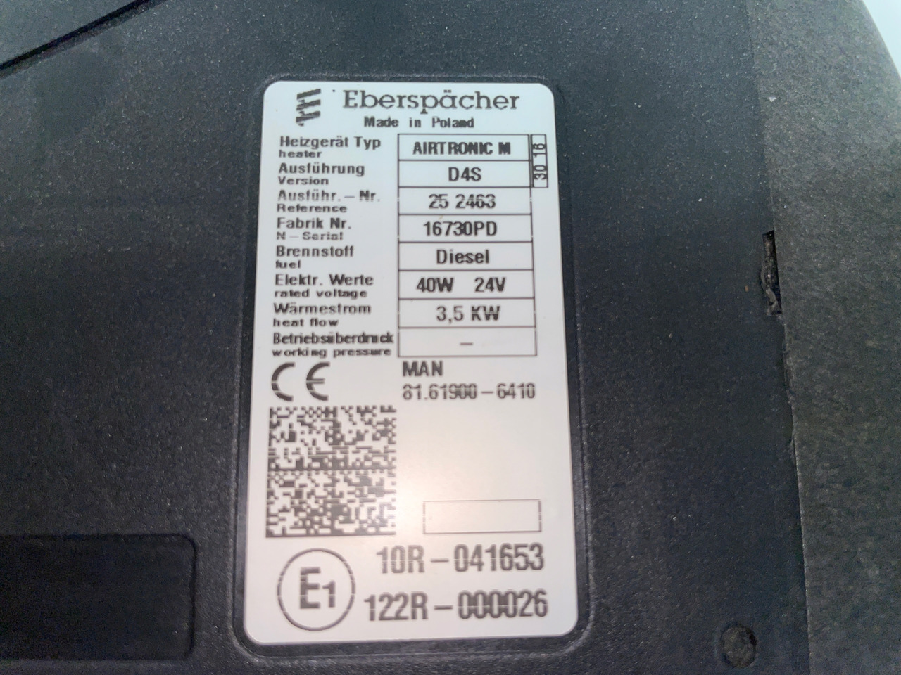 WEBASTO MAN TGX TGS D4S 81619006410 EBERSPACHER - Unidad de control para Camión: foto 4 WEBASTO MAN TGX TGS D4S 81619006410 EBERSPACHER - Unidad de control para Camión: foto 4