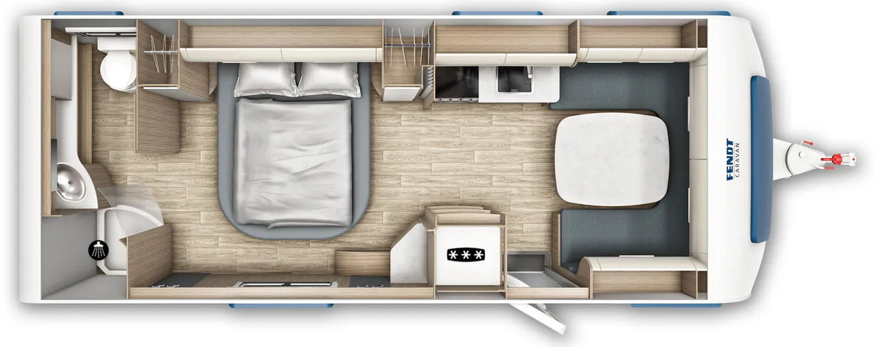 Fendt Tendenza 650 SFD Safety-, Batteri. Fußbodentem - Caravana: foto 2 Fendt Tendenza 650 SFD Safety-, Batteri. Fußbodentem - Caravana: foto 2