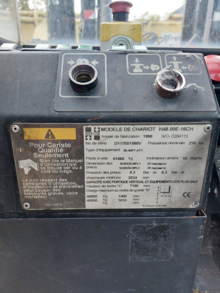 HYSTER H48.00E-16CH - Carretilla para contenedores: foto 4 HYSTER H48.00E-16CH - Carretilla para contenedores: foto 4