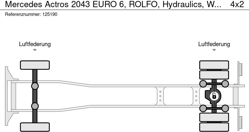 Camión portavehículos Mercedes-Benz Actros 2043 EURO 6, ROLFO, Hydraulics, Winch: foto 18