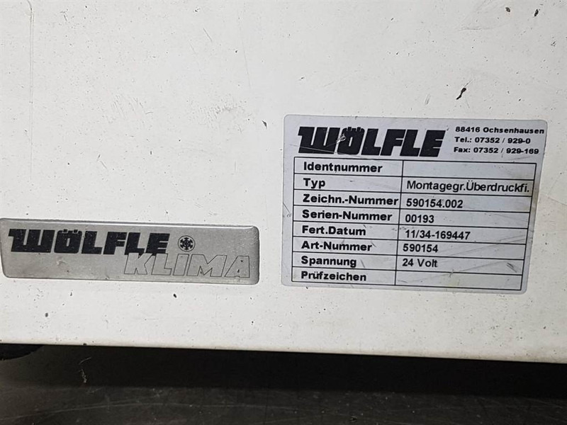 Liebherr L586 2plus2-Wölfle 590154-Overpressure system - Cabina e interior para Maquinaria de construcción: foto 4 Liebherr L586 2plus2-Wölfle 590154-Overpressure system - Cabina e interior para Maquinaria de construcción: foto 4