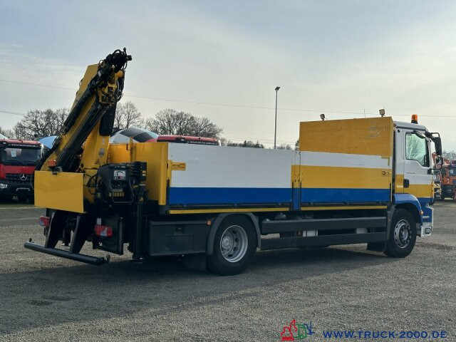 MAN TGM 18.250 Kran Hiab 099 gefaltet am Heck 1.Hand - Camión caja abierta, Camión grúa: foto 1 MAN TGM 18.250 Kran Hiab 099 gefaltet am Heck 1.Hand - Camión caja abierta, Camión grúa: foto 1