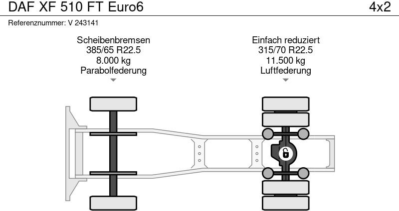 Cabeza tractora DAF XF 510 FT Euro6: foto 8