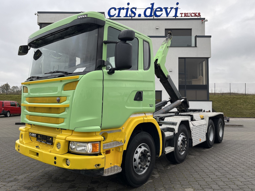 Scania G 450 8x4 Trösch Abrollkipper - Camión multibasculante: foto 1 Scania G 450 8x4 Trösch Abrollkipper - Camión multibasculante: foto 1