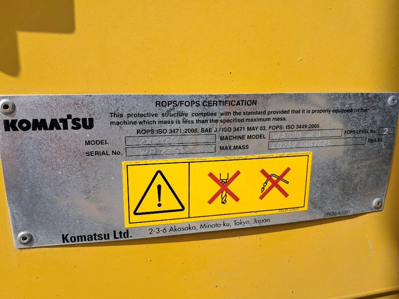 Cargadora de ruedas Komatsu WA500-8E0: foto 10